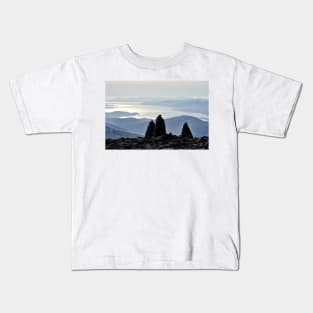 Cairns located near the summit of Ben Nevis Kids T-Shirt